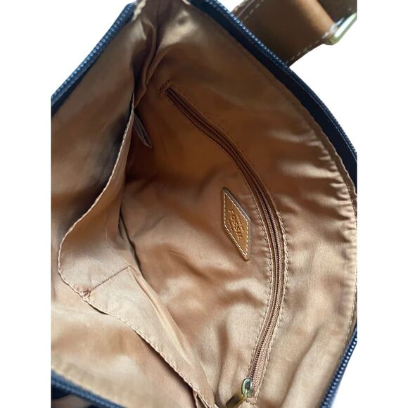 Fossil Womens/Teen Off White/Beige Floral Coated Canvas Crossbody bag Casual - Picture 5 of 7